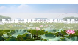 手机监视（手机监视对方手机软件免费）