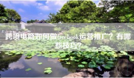 跨境电商如何做facebook运营推广？有哪些技巧？