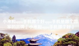 小米和oppo手机哪个好oppo手机是哪个国家的品牌「小米和oppo手机哪个好」