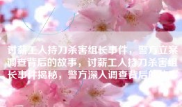讨薪工人持刀杀害组长事件，警方立案调查背后的故事，讨薪工人持刀杀害组长事件揭秘，警方深入调查背后的故事