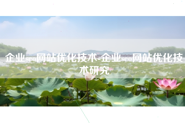 企业seo网站优化技术-企业seo网站优化技术研究