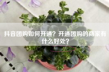 抖音团购如何开通？开通团购的商家有什么好处？