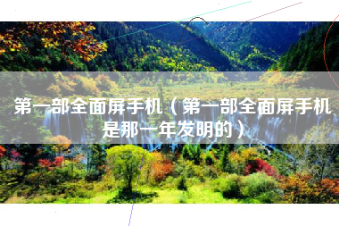 第一部全面屏手机（第一部全面屏手机是那一年发明的）