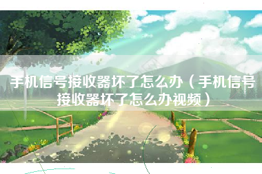 手机信号接收器坏了怎么办（手机信号接收器坏了怎么办视频）