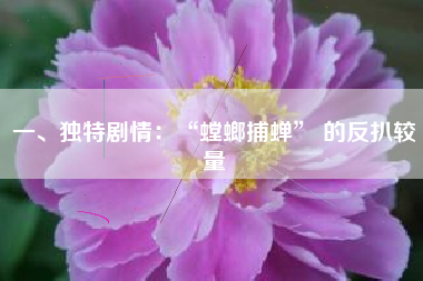 一、独特剧情：“螳螂捕蝉” 的反扒较量